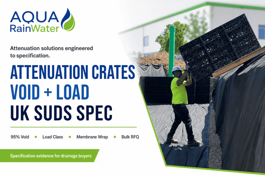 Attenuation crates UK SuDS specification cover - AQUA RainWater