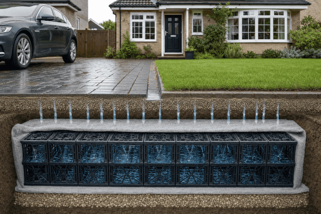 Drainage Crates: Soakaway vs Attenuation vs Storage