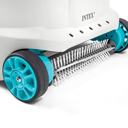 Zwembadrobot met borstels en wielen