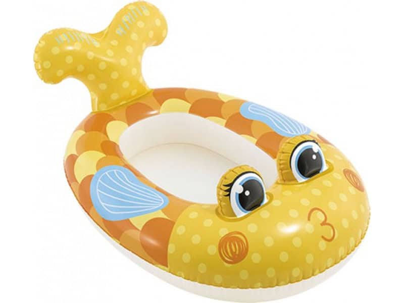 Opblaasbare vis boot voor kinderen.
