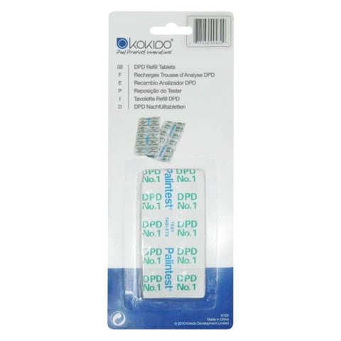 Kokido DPD navultabletten verpakking voor zwembadtest