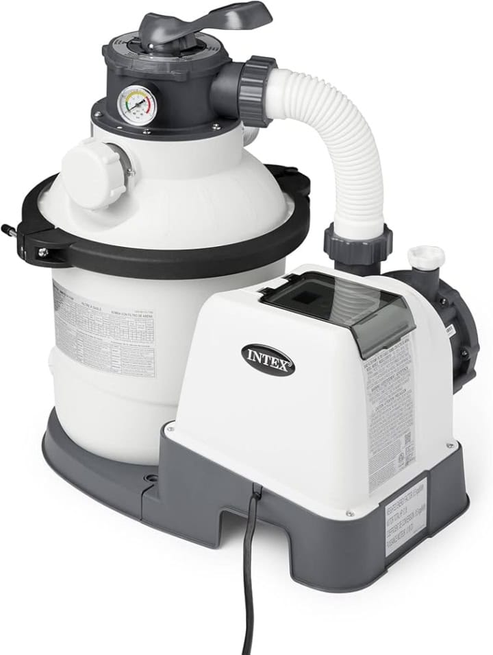 Intex zandfilterpomp voor zwembad.