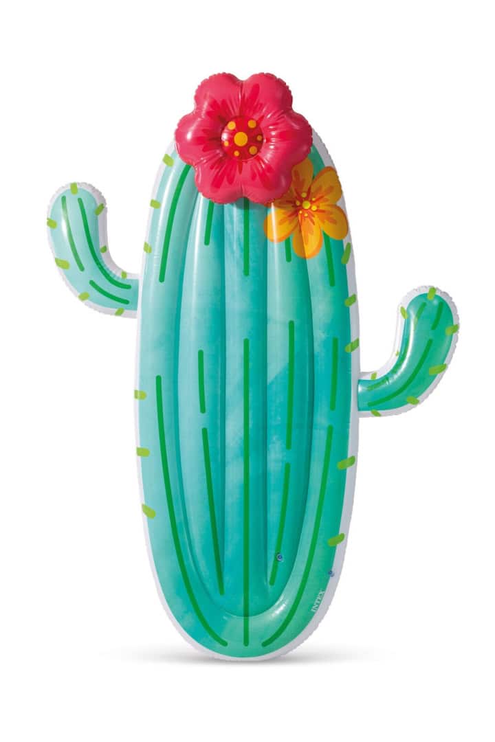 Opblaasbare cactus met bloemen voor zwemplezier.