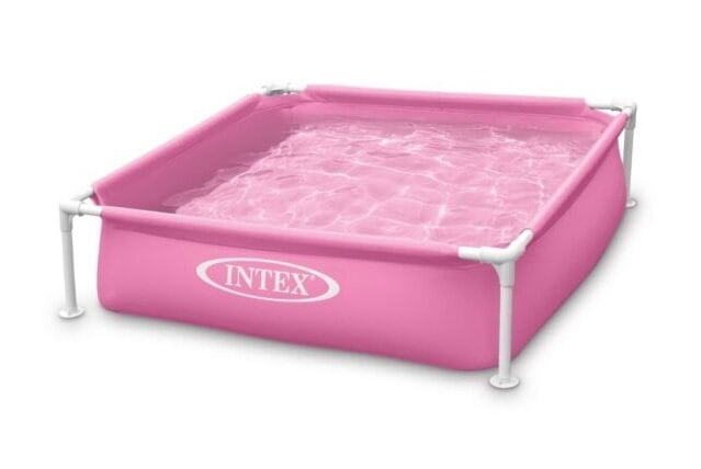 Roze Intex zwembad met metalen frame
