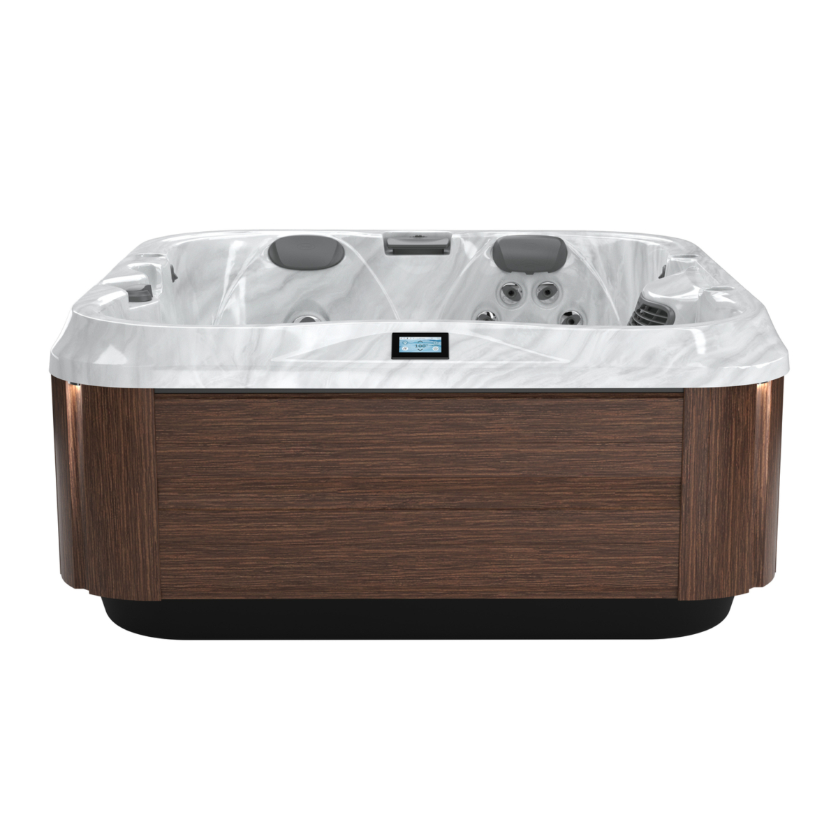 Moderne jacuzzi met houtlook ombouw