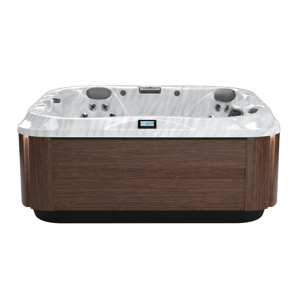 Moderne jacuzzi met houten afwerking