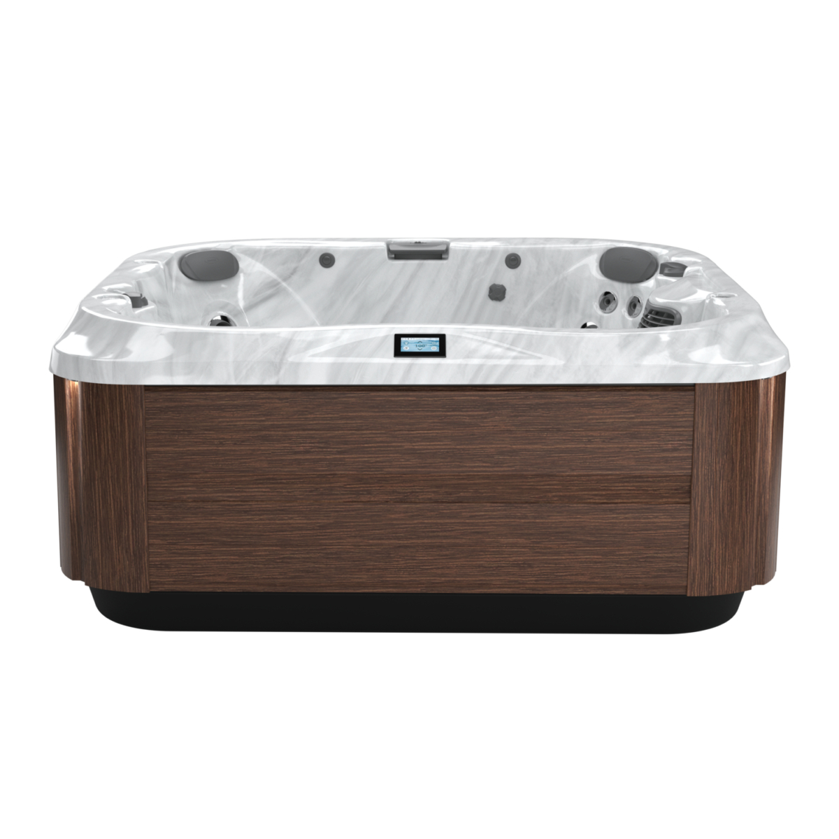 Moderne jacuzzi met houten afwerking