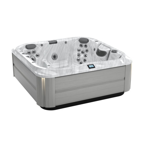 Moderne, luxe witte jacuzzi met zetels en jets