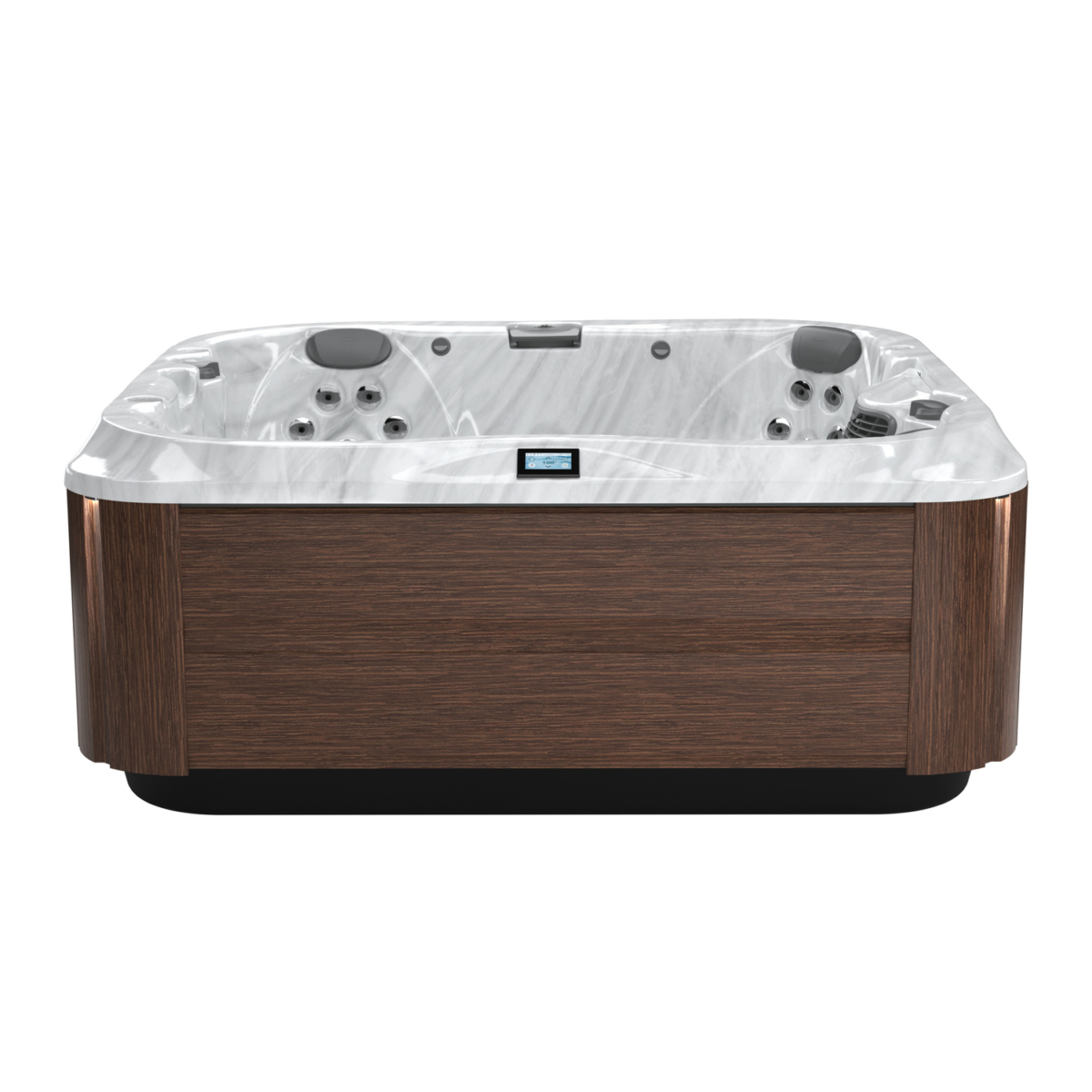 Moderne jacuzzi met houten afwerking