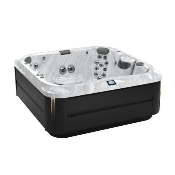 Luxe witte jacuzzi met zwarte panelen