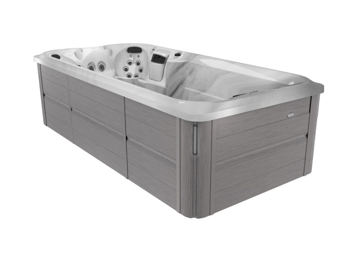 Moderne grijze spa whirlpool met jets