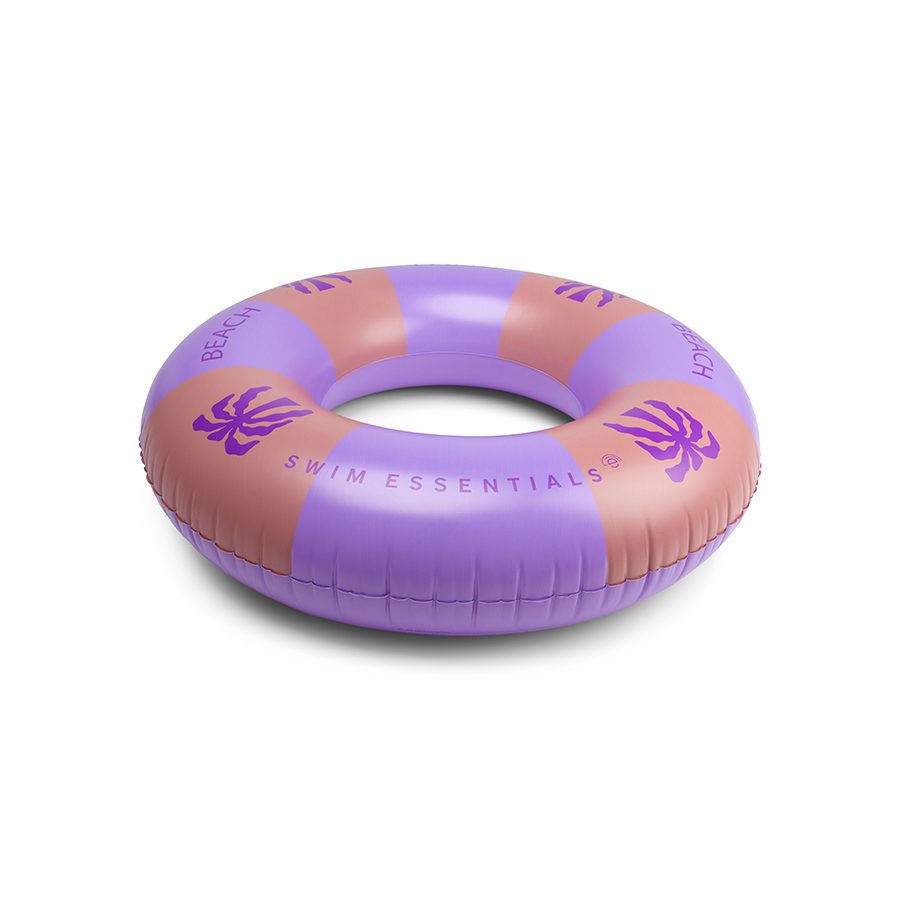 Paars-opblaasbare zwemband met merk Swim Essentials.