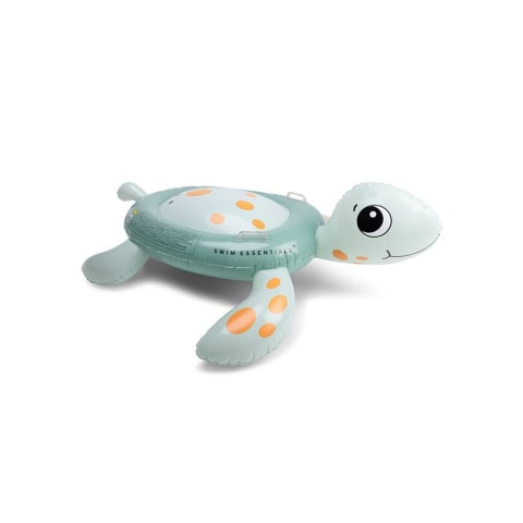 Opblaasbare schildpad zwemring met oranje stippen
