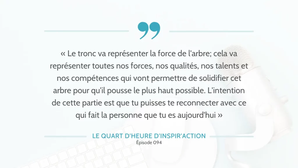 Le tronc représente la force de l'arbre de vie