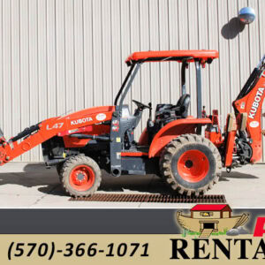 Compact backhoe rental – Backhoe Kubota L47 4WD available in NEPA