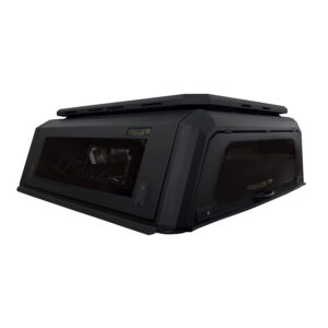 High-quality stainless steel non-modular truck cap for secure truck bed storage, durable and weather-resistant, featuring advanced armor caps design for commercial and heavy-duty use.