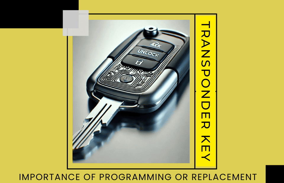 Key fob for car with unlocking and lock buttons, modern remote key technology, wireless car key, vehicle security, automobile remote control.