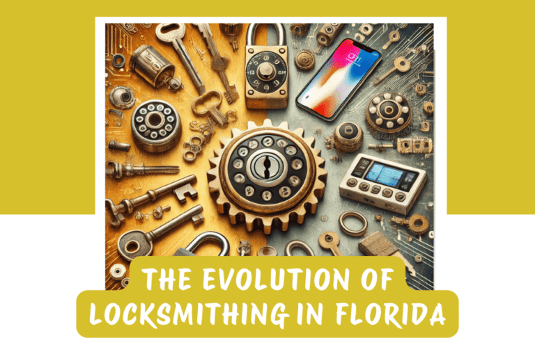 Locks and locksmith tools, smartphone, lock mechanism, keys, security system components, and antique lock parts.