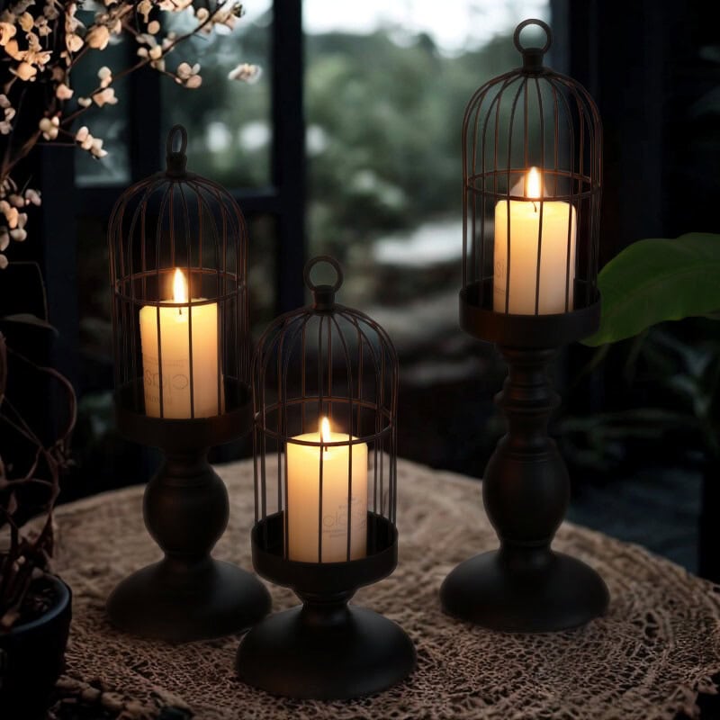 Shadowlight – 3-pack smidesljushållare i industriell design