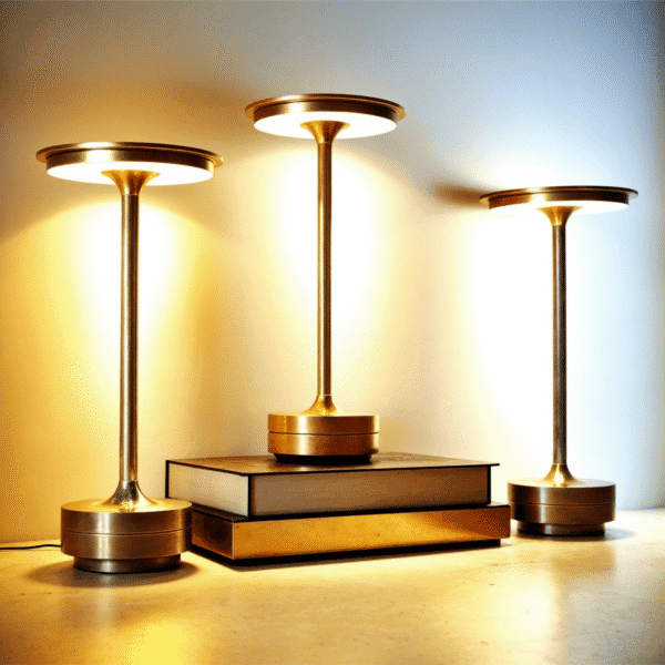 Trådlös Bordslampa i Metall