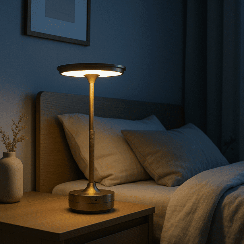 Trådlös Bordslampa i Metall