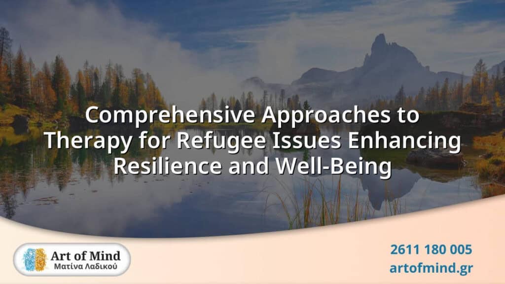 Therapeutic approaches addressing mental health challenges faced by refugees, focusing on resilience, healing, and culturally sensitive support methods.