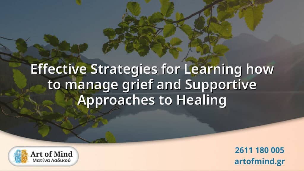 Illustration depicting effective strategies and supportive approaches for managing grief, highlighting emotional healing and psychological resilience in therapy context.