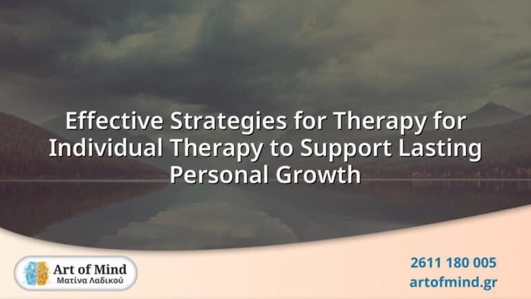 Illustration depicting effective strategies in individual therapy focused on fostering lasting personal growth, resilience, and emotional well-being through tailored psychotherapeutic methods.