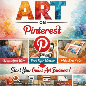 Guide to selling art on Pinterest for artists and galleries.