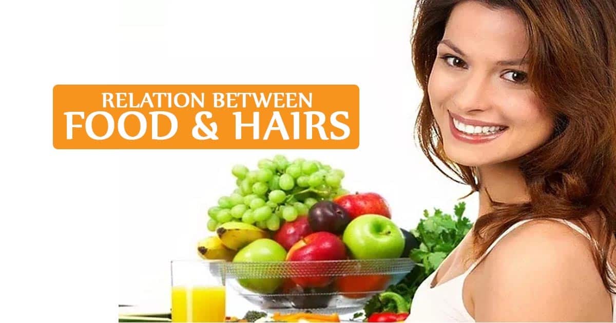 Relation between food & hairs