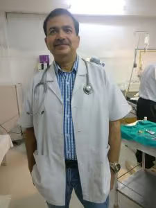 Healthy man in a doctor's coat at ASG Hair Transplant Centre.