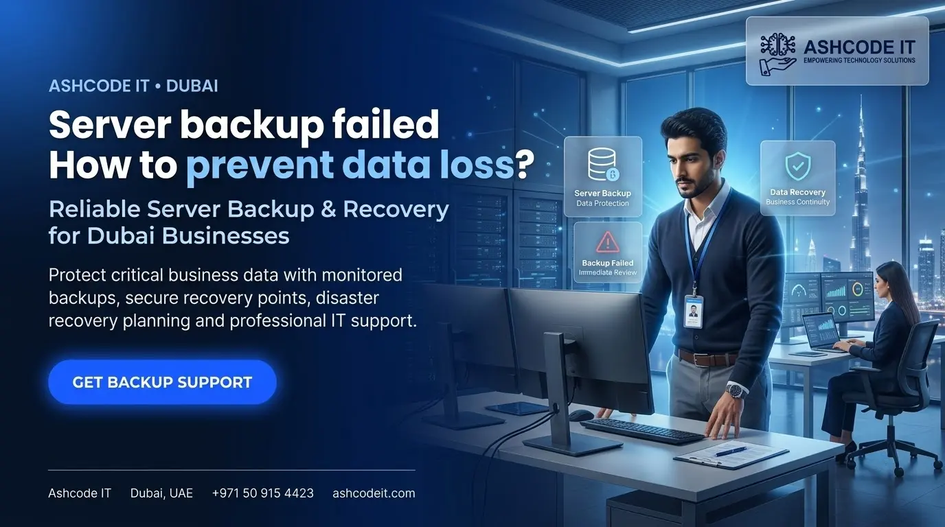 Server backup failed