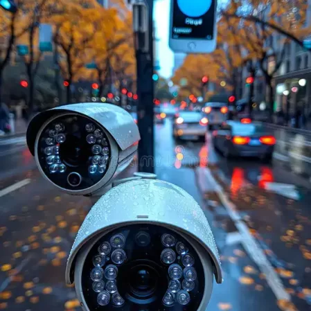 two-cctv-cameras-traffic-light-street-314702754