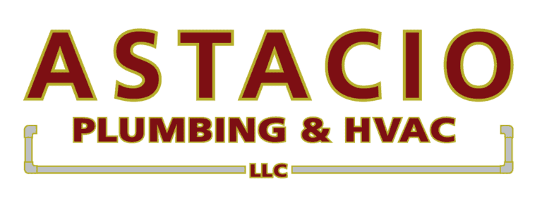 Logo with text "Astacio Plumbing & HVAC LLC" in red and yellow.