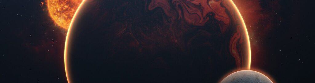 a planet in space