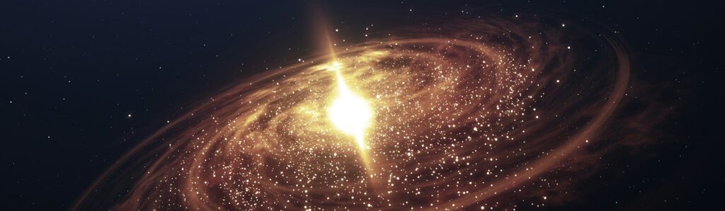 a very large star in the middle of the night