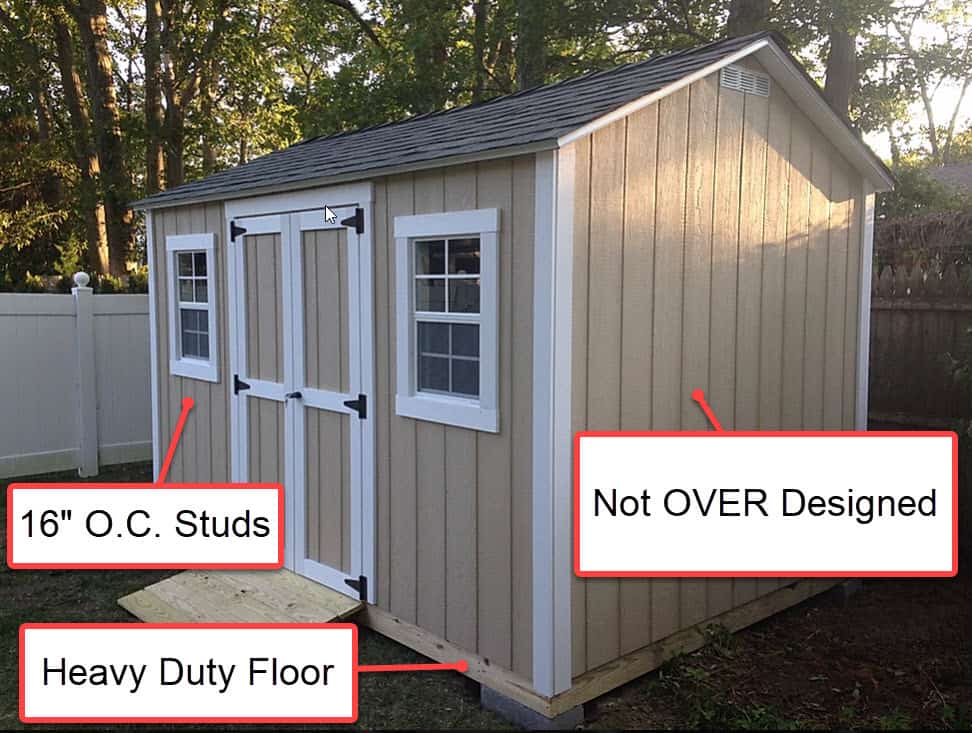 Atlas Shed garden shed with double doors, windows, and durable build.