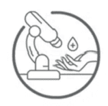 Microscope et main avec goutte d'eau