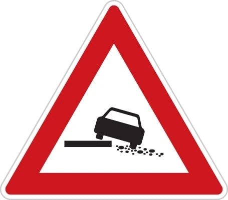 Dopravní značka Nebezpečná krajnice