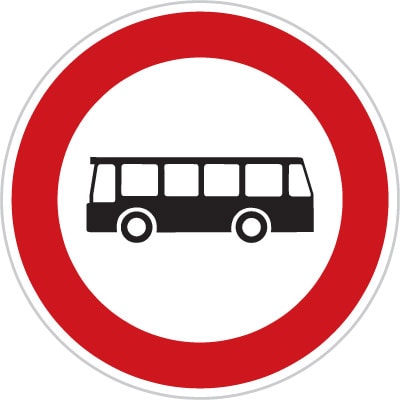 Dopravní značka Zákaz vjezdu autobusů