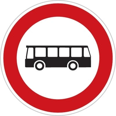 Dopravní značka Zákaz vjezdu autobusů