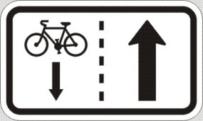 Dopravní značka Jízda cyklistů v protisměru