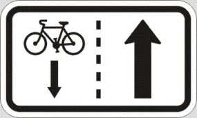 Dopravní značka Jízda cyklistů v protisměru