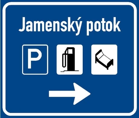 Dopravní značka Návěst pro odbočení na odpočívku