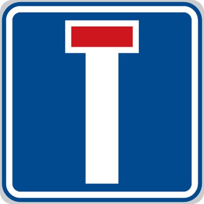 Dopravní značka Slepá pozemní komunikace
