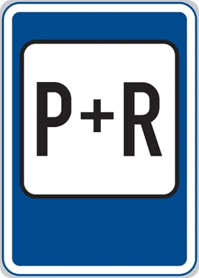 Dopravní značka Parkoviště P+R