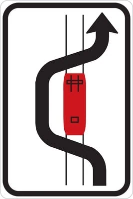 Dopravní značka Objíždění tramvaje