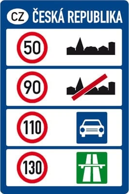 Dopravní značka Nejvyšší dovolené rychlosti