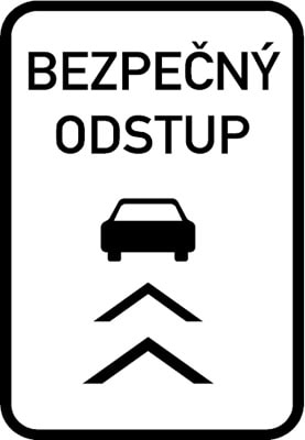 Dopravní značka Bezpečný odstup