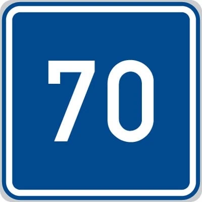 Dopravní značka Doporučená rychlost